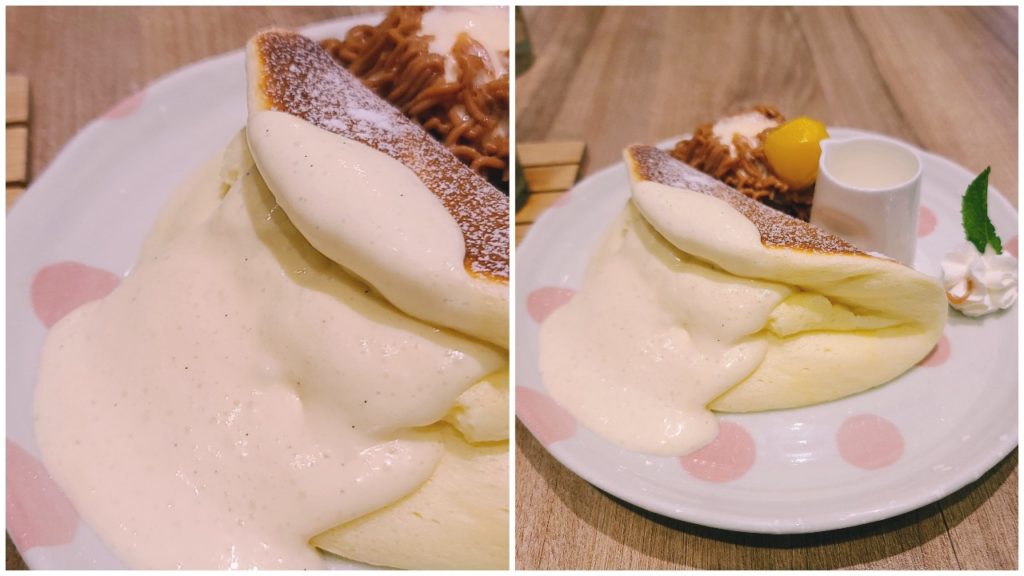 Woosa 蒙布朗冰淇淋鬆餅 PANCAKE WITH MONT BLANC & VANILLA ICE CREAM